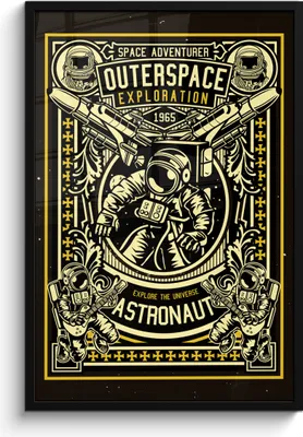 Produktbild von MuchoWow® MuchoWow® Gerahmtes Poster Astronaut - Retro - Zitat 60x90 cm - Poster mit zchwarzem Bilderrahmen - Kunst