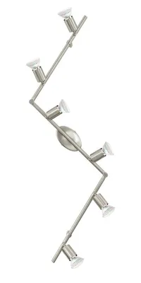 Produktbild von Eglo 92599 BUZZ-LED LED GU10 6-fach Spotleuchte 6x2,8W 1050x65mm Nickel-Matt