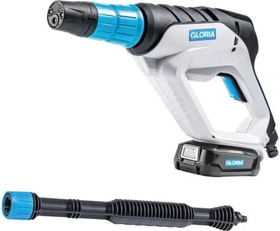Zdjęcie produktu dla Myjka Ciśnieniowa Akumulatorowa GLORIA MultiJet 18V, 2.5 Ah, Bezprzewodowa, 4-w-1 Dysza, 2.5-25 Bar, Kompatybilna z BOSCH 18V, Akumulator i Ładowarka
