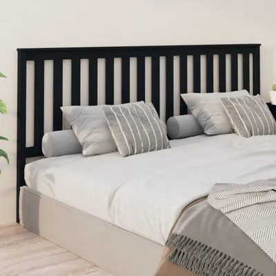 Produktbild von Kopfteil Schwarz 206x6x101 cm Massivholz Kiefer , Kopfteile Design 2024