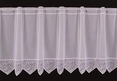 Produktbild von Gardinen Kranzusch Scheibengardine Stickerei Spinnwebenoptik 45x136,5 cm H/B weiß Bistrogardine Vorhang Küche 1er Pack