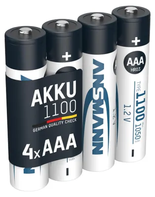 Produktbild von ANSMANN Akku AAA, 4 Stück, 1050 mAh 1,2V NiMH