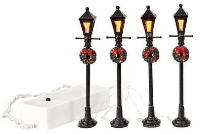 Image de Lanterne décorative - LED - Lot de 4 - Hauteur 10 cm - Avec interrupteur