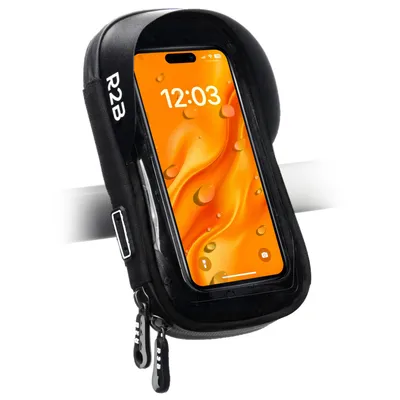 Produktbild von R2B Handyhalterung Fahrrad Wasserdicht - Universal fahrrad Handyhalterung, Handyhalter fahrrad für Mountainbikes, Motorräder und Motorroller