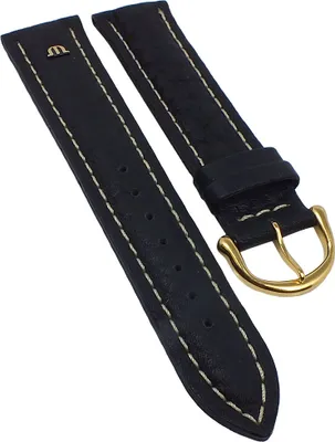 Produktbild von Maurice Lacroix Tiago Uhrenarmband 20mm Leder Wasserfest schwarz 19230