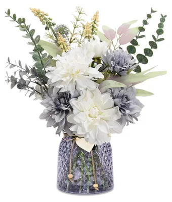 Productafbeelding van Omgoods - Kunstbloemen in Glazen Vaasje voor Woondecoratie