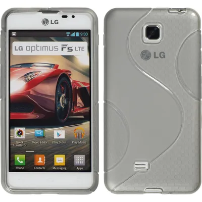 Produktbild von PhoneNatic Case kompatibel mit LG Optimus F5 - grau Silikon Hülle S-Style + 2 Schutzfolien