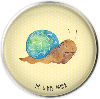 Produktbild von Mr. & Mrs. Panda Abflussstopfen Schnecke Sir - Gelb Pastell - Geschenk, Stöpsel, Lebenszeit, Abfluss-Stopfen, Waschbecken, Lebensmut, Tiere, Motivation, Schnecken