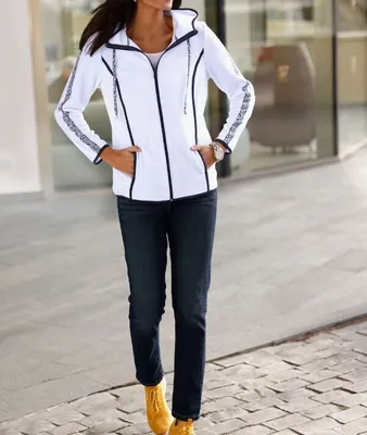 Produktbild von 410571 Sieh an! by Witt Weiden Damen Fleecejacke Fleece Jacke weiß Größe 48 NEU