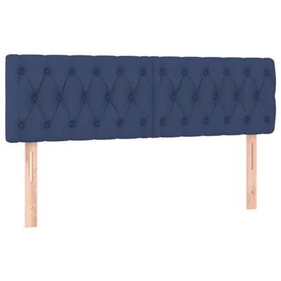 Image de Têtes de lit Bleu 144x7x78/88 cm Tissu
