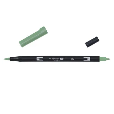 Zdjęcie produktu dla Tombow ABT-312, Drobny, 1 kol., Jasnozielony, Końcówka długopisu/pędzla, 0,3 mm, Czarny