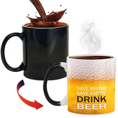 Immagine prodotto di Tazza da birra che cambia colore, tazza da caffè termocromatica, capacità 330 ml