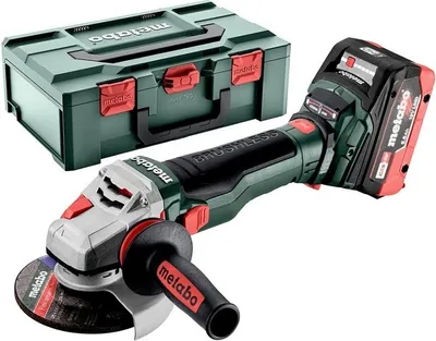 Zdjęcie produktu dla Metabo WB 18 LTX BL 15-125 Quick akumulatorowa szlifierka kątowa 18 V 125 mm bezszczotkowa + 2x akumulator 5,5 Ah + ładowarka + metaBOX ( 601730660 )