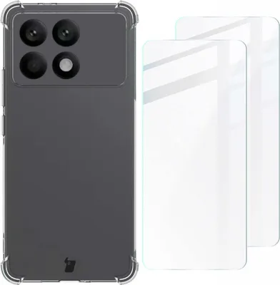 Produktbild von Bizon Case Clear Pack Hülle + 2x Glasfolie Xiaomi Poco F6 Pro klar