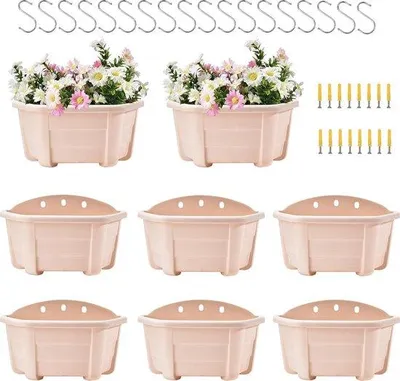 Produktbild von Kunststof Balkon- und Garten-Regenbogenpflanzentöpfe