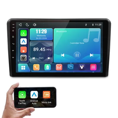 Obrázok produktu pre 9-palcové autorádio s CarPlay, vhodné pre modely Audi A3 8P 8V, S3, RS3 (ročníky 2003-2013), s GPS navigáciou, ovládaním na volante (SWC), podporou RDS, Bluetooth a USB