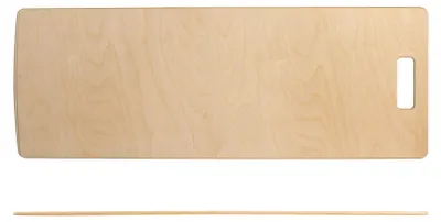 Pizzaschep aus Holz, mit Griff, 36 x 100 cm, beige