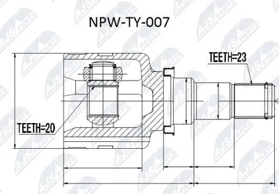 Produktbild von NTY Gelenksatz Antriebswelle Vorne Links Vorne Rechts für TOYOTA Yaris Schrägheck (P9) NPW-TY-007