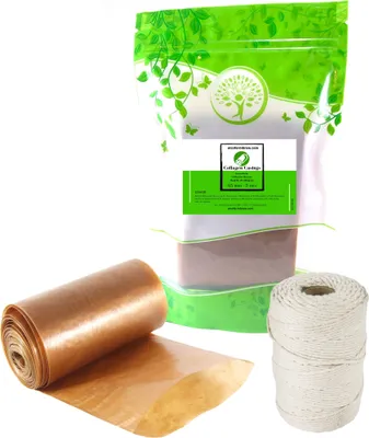 Produktbild von Kunstdarm 65mm / 5mts + Wurstgarn 80m, Metzger Kollagenhülle, Küchengarn, Rohwurstdarm