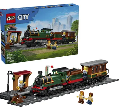 Zdjęcie produktu dla LEGO City Retro pociąg z lokomotywą parową, Zestaw do budowania, 7 lat(a), Plastik, 575 szt., 1,12 kg