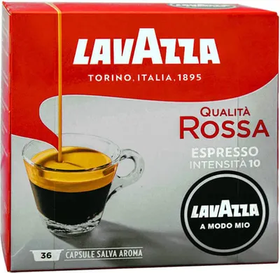 Zdjęcie produktu dla Lavazza A Modo Mio Qualita Rossa, Kapsułka kawy, Espresso, A Modo Mio, 36 kub., 10/13, Wielobarwny