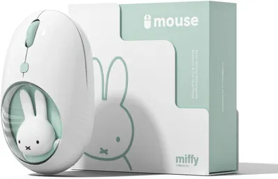 Image de Souris sans fil Bluetooth MiPow x Miffy, portable, double mode 2,4 GHz et Bluetooth 5.0, DPI réglable, silencieuse, compatible avec PC, Mac, tablettes