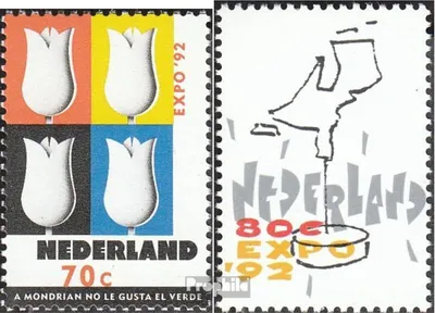 Produktbild von Briefmarken Niederlande 1992 Mi 1433-1434 (kompl.Ausg.) postfrisch EXPO 92