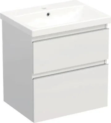 Obrázek produktu pro Koupelnová skříňka s umyvadlem Jungborn TRENTA 60 cm bílá lesklá