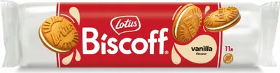 Produktbild von Lotus Biscoff Vanille-Karamellgebäck mit Vanillecreme, 110 g (11 Stück)