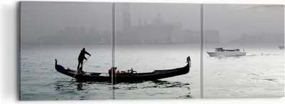 Produktbild von Bild auf Leinwand - Leinwandbild - Venedig italien stadt wasser - 120x40cm - Wand Bild - Wanddeko - Leinwanddruck - Bilder - Kunstdruck - Wanddekoration - Leinwand bilder - Wandkunst - CA120x40-2669