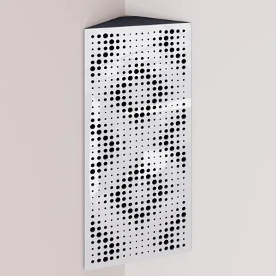 Produktbild von 2er-Pack – Schmale akustische Eck-Bassfalle mit Samtstoff | 50x23x10 cm |Reflexion - Schalldämmung | [REBAT - Weißer Kunststoff |Schwarz]