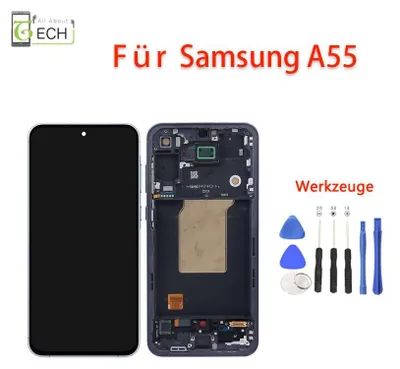 Produktbild von Für Samsung Galaxy A55 A556 LCD Display (OLED) mit Rahmen Touchscreen