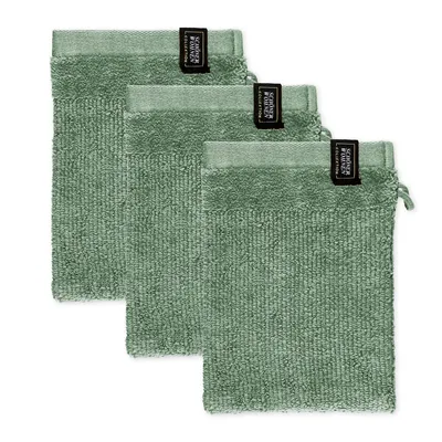 Produktbild von SCHÖNER WOHNEN-Kollektion Waschhandschuh SENSE Grün 16 x 21 cm