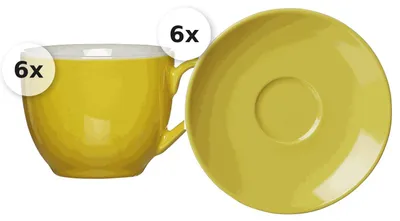 Produktbild von Espressotassen - Set 12 tlg. Doppio sonnengelb