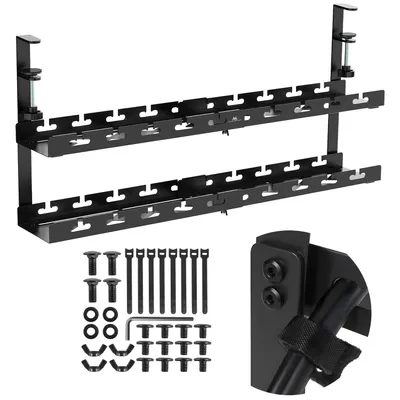 Produktbild von Maclean Untertisch-Kabelorganisation max. 5kg Belastung max. 728mm 2 Ebenen schwarz MC-102 B