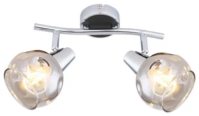 Image de Rabalux 5347 Spot de plafond 2 spots Tamara, E14, argenté-noir-gris, moderne, 26cm