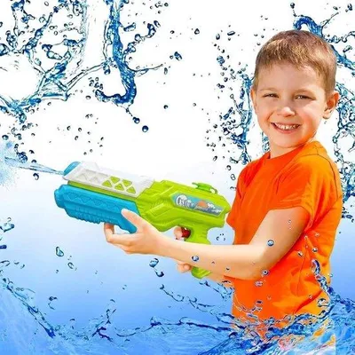 Produktbild von Leistungsstarke Wasserpistole – Blau – 30 x 16 cm – Wasserkanone mit großer Reichweite und hohem Fassungsvermögen – Für Kinder und Erwachsene