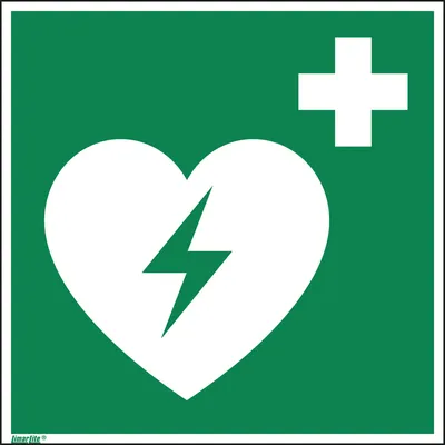 Obrázek produktu pro Značka defibrilátoru ISO 7010 200x200mm PVC