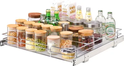 Zdjęcie produktu dla Kosz cargo do szafek kuchennych 1 poziomowy 50x53cm