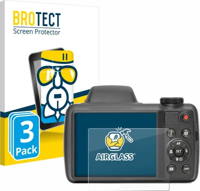 Produktbild von 3x BROTECT Schutzglas für Kodak Pixpro AZ528 Schutzfolie Panzer Folie Glas Display Schutz klar