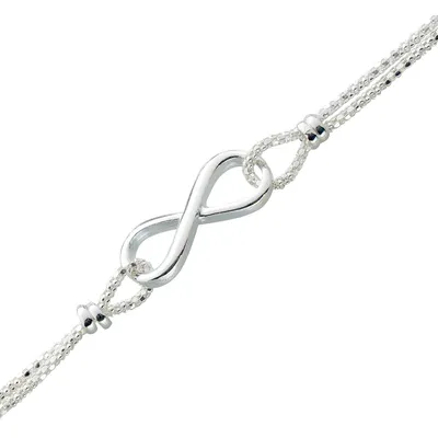 Produktbild von Infinity Armband Sterling Silber 925 rhodiniert poliert  19