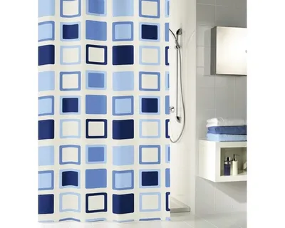 Immagine prodotto di Tenda da doccia Kleine Wolke PEVA CLIPPER Azur 120 x 200 cm