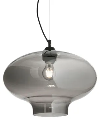 Zdjęcie produktu dla Vintage-Decò Bistro' Lampa wisząca dymiony metal 1 E27 D40