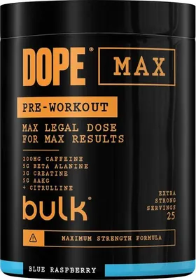 Produktbild von Bulk Dope Max Pre-Workout (25 serv) Blue Raspberry - Pre-Workout - Pre-Workout Booster