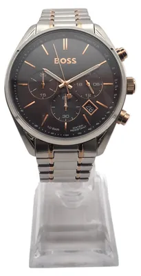 Produktbild von ChronoMeister Armbanduhr Boss Champion Chronograph 1513819 Herrenuhr Edelstahl Silber Neu