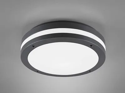 Produktbild von LED Außenleuchte Anthrazit rund Deckenlampen Wandlampen Gartenlampen mit Strom
