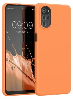 Produktbild von kwmobile Handyhülle für Motorola Moto G22 Hülle - TPU Case - Kabelloses Laden - Schutzhülle Cover in Fruity Orange