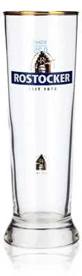 Produktbild von Rostocker Bier Glas Pokalgläser Biergläser 0,25l blaues Logo Sahm