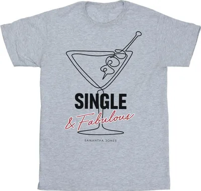 Produktbild von And The City - "Single And Fabulous" T-Shirt für Damen BI46241 (XXL) (Grau)