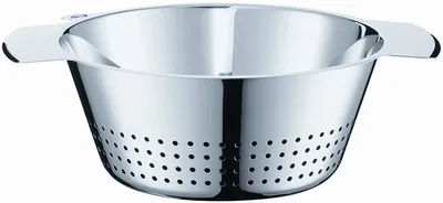 Imagen del producto de Rösle, cazo cónico de 24 cm con borde anti-derrames, acero inoxidable 18/10, apto para lavavajillas. Código: 16024, 160024. EAN: 4004293160249